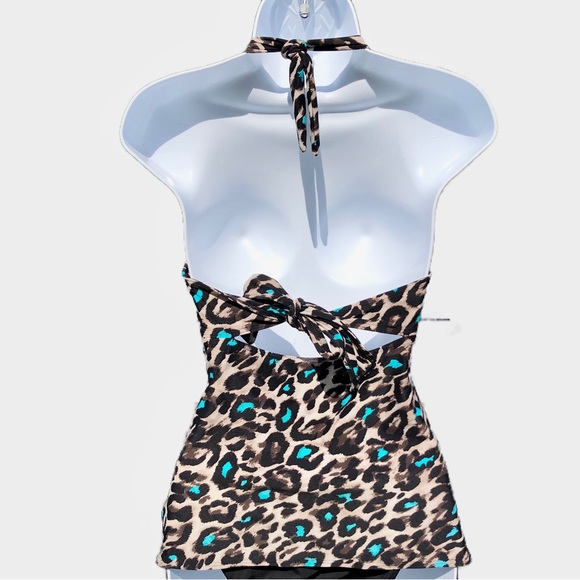 COCO REEF Women’s Swimsuit Bathing Suit Tankini Animal Print XS 32C S 34C - Picture 5 of 9